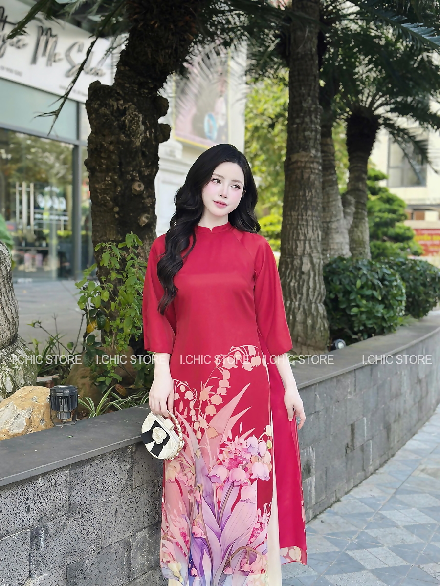 Áo Dài Ngọc Thảo Đỏ